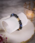 Samaara - Black Matte Beads With Golden Charm & Blue Evil Eye Women's Energy Bracelet - Atman Urja