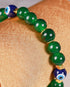 Megha - Green Bead & Blue Evil Eye Women's Energy Bracelet - Atman Urja