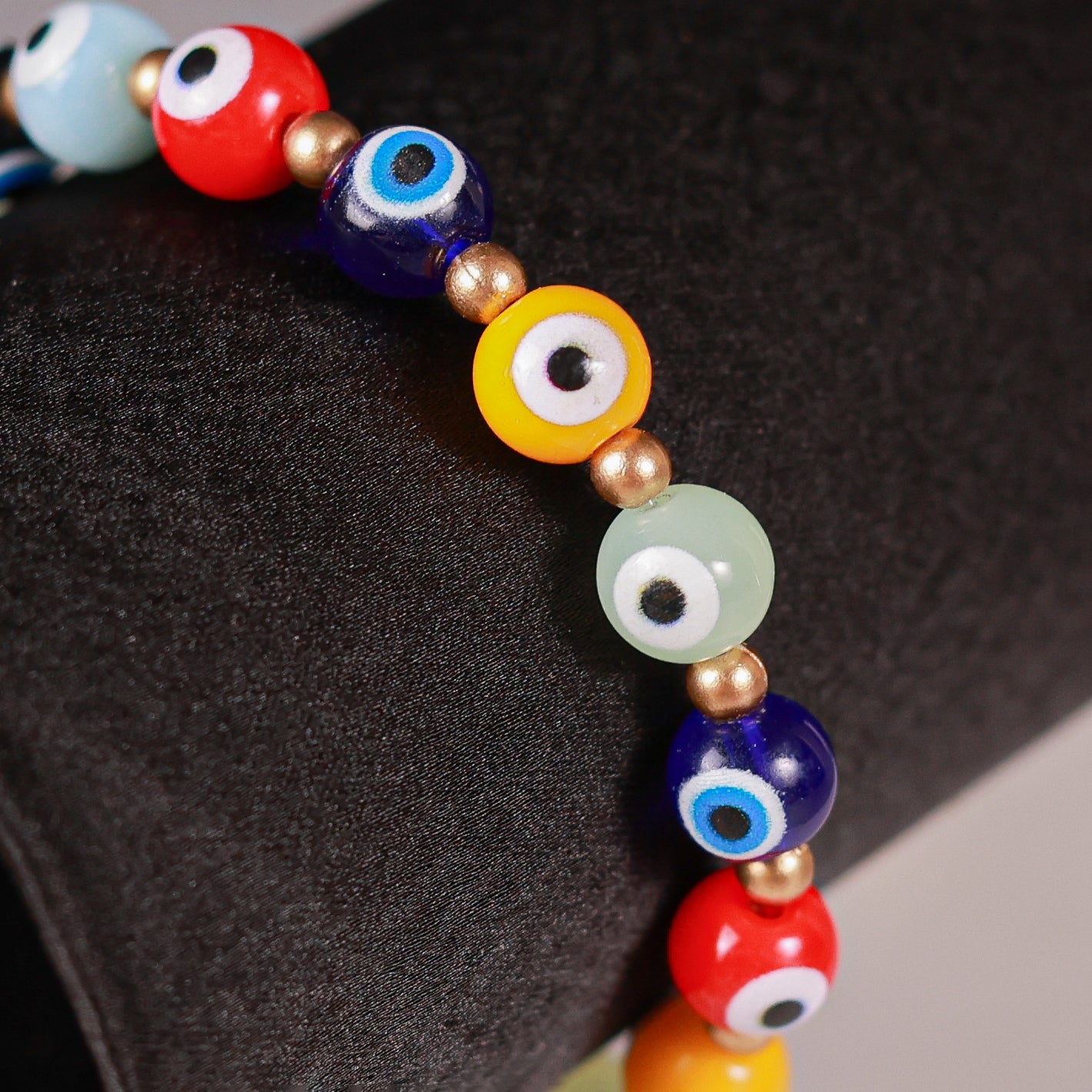 Multicoloured Evil Eye Women's Energy Bracelet - Atman Urja