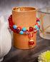 Mira - Dual Strand Maroon Crystal & Blue Howlite Evil Eye Women's Energy Bracelet - Atman Urja