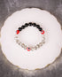 Grey Crystal & Black Bead With Red Evil Eye Men's Energy Bracelet - Atman Urja