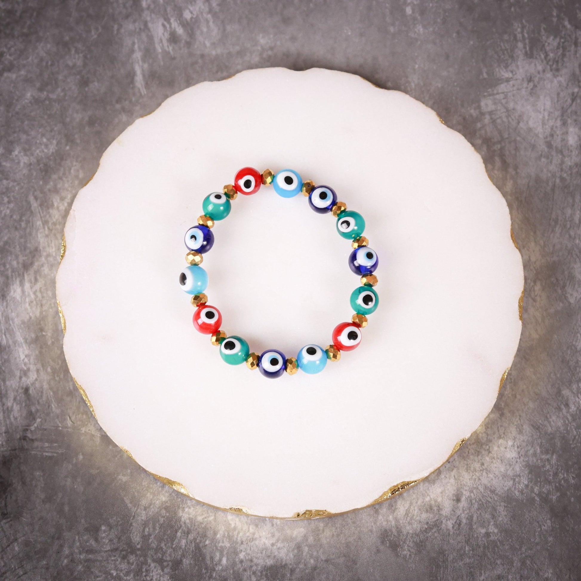 Multicoloured Evil Eye Men's Energy Bracelet - Atman Urja