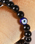 Black Bead & Navy - Blue Evil Eye Men's Energy Bracelet - Atman Urja