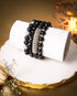 Devahuti - Stress Relief. Black & Siver Beads Energy Bracelet - Atman Urja