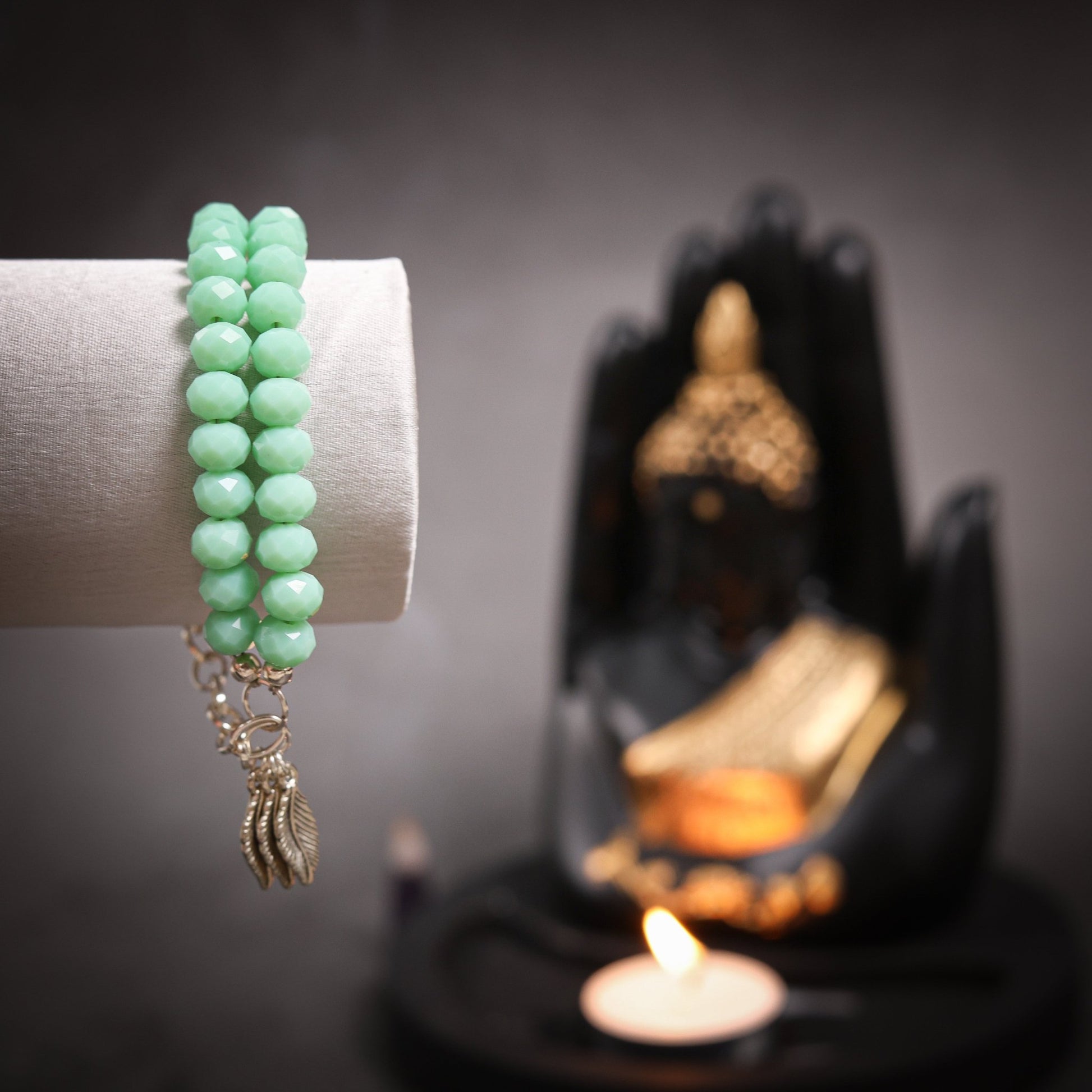 Brihati - Stress Relief. Sea Green Crystal Energy Bracelet - Atman Urja