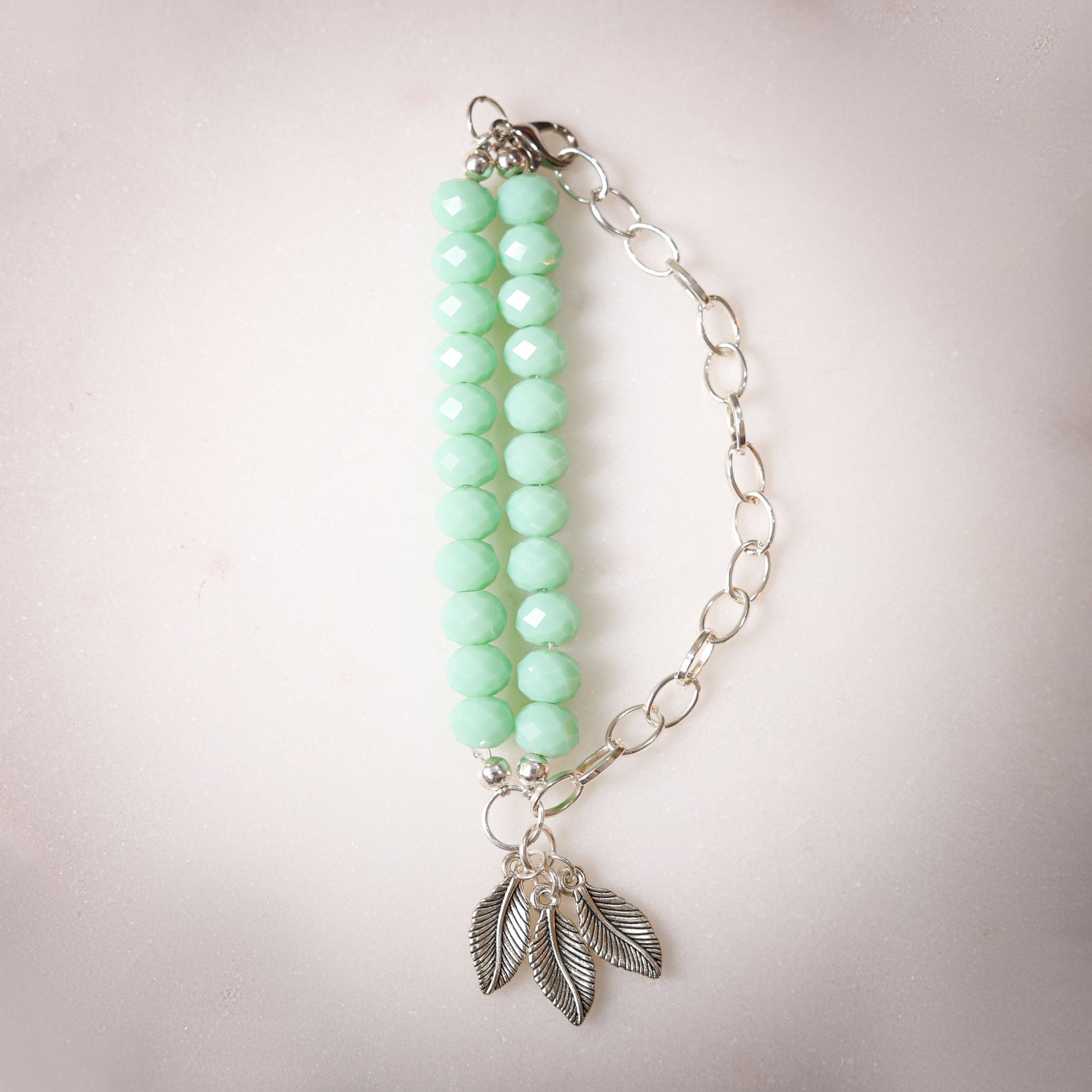 Brihati - Stress Relief. Sea Green Crystal Energy Bracelet - Atman Urja