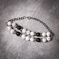 Dadichi - Stress Relief. White Howlite and Black Beads Energy Bracelet - Atman Urja