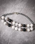 Dadichi - Stress Relief. White Howlite and Black Beads Energy Bracelet - Atman Urja